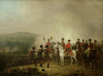 The Eagle Standards Taken at Waterloo Returned to Wellington, 18th June 1815 by Mathieu Ignace van Bree